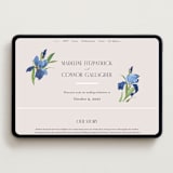 "Irises" - Wedding Website in Natural by Everett Paper Goods - Desktop Design