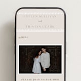 "Lace Trim" - Wedding Website in Cream by Kristen Smith - Mobile Layout