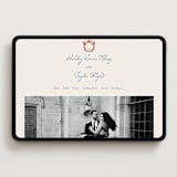 "Swan Crest" - Wedding Website in Royal by Cass Loh - Desktop Design