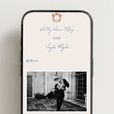 "Swan Crest" - Wedding Website in Royal by Cass Loh - Mobile Layout