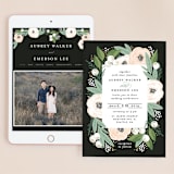 "Blooming Bouquet" - Wedding Website in Charcoal by Alethea and Ruth - Match Your Stationery