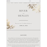 "Beloved" - Wedding Website in Mist by Design Lotus - Mobile Layout