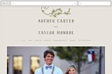 "Rustic Love" - Wedding Website in Parchment by GeekInk Design - Desktop Design