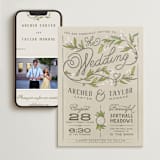 "Rustic Love" - Wedding Website in Parchment by GeekInk Design - Match Your Stationery