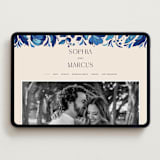 "Gilded" - Wedding Website in Cerulean by GeekInk Design - Desktop Design