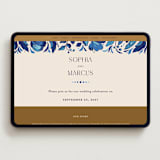 "Gilded" - Wedding Website in Cerulean by GeekInk Design - Desktop Design