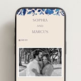 "Gilded" - Wedding Website in Cerulean by GeekInk Design - Mobile Layout
