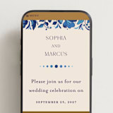 "Gilded" - Wedding Website in Cerulean by GeekInk Design - Mobile Layout
