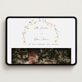 "delicate florals" - Wedding Website in Snow by Lori Wemple - Desktop Design