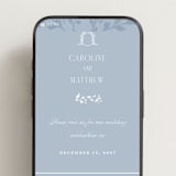"Hartford" - Wedding Website in Powder by Erin L. Wilson - Mobile Layout