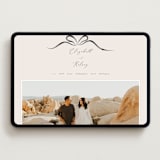 "Bow" - Wedding Website in Tuxedo by Corinne Malesic - Desktop Design
