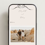 "Bow" - Wedding Website in Tuxedo by Corinne Malesic - Mobile Layout