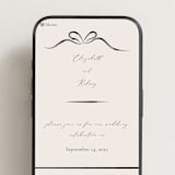 "Bow" - Wedding Website in Tuxedo by Corinne Malesic - Mobile Layout