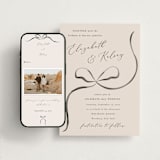 "Bow" - Wedding Website in Tuxedo by Corinne Malesic - Match Your Stationery