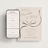 "Bow" - Wedding Website in Tuxedo by Corinne Malesic - Match Your Stationery