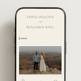 "Glide" - Wedding Website in Porcelain by Jennifer Postorino - Mobile Layout