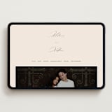 "Infinite" - Wedding Website in Ivory by Angela Thompson - Desktop Design