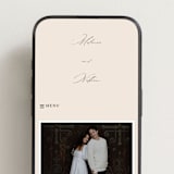 "Infinite" - Wedding Website in Ivory by Angela Thompson - Mobile Layout