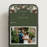 "fleur sauvage" - Wedding Website in Vert by Erin Deegan - Mobile Layout