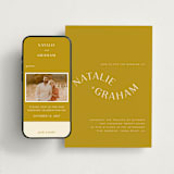 "Swoop" - Wedding Website in Marigold by Stacey Day - Match Your Stationery