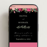 "Meadow Love" - Wedding Website in Azalea by Susan Moyal - Mobile Layout