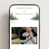 "Somerset" - Wedding Website in Evergreen by Melanie Kosuge - Mobile Layout