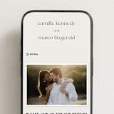 "Modern Monogram" - Wedding Website in Latte by Jackie Crawford - Mobile Layout