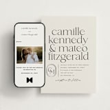 "Modern Monogram" - Wedding Website in Latte by Jackie Crawford - Match Your Stationery
