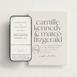 "Modern Monogram" - Wedding Website in Latte by Jackie Crawford - Match Your Stationery