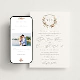 "Foliage Crest" - Wedding Website in Mulberry by Everett Paper Goods - Match Your Stationery