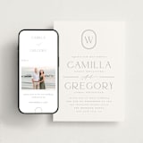 "The Hudson" - Wedding Website in Latte by Kristie Kern - Match Your Stationery