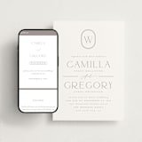 "The Hudson" - Wedding Website in Latte by Kristie Kern - Match Your Stationery