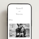 "Wedding Editorial" - Wedding Website in Tuxedo by Ana de Sousa - Mobile Layout