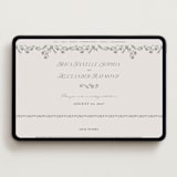 "etched floral" - Wedding Website in Stone by Phrosné Barwood - Desktop Design