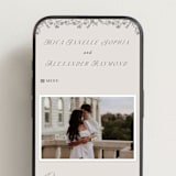"etched floral" - Wedding Website in Stone by Phrosné Barwood - Mobile Layout