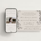 "etched floral" - Wedding Website in Stone by Phrosné Barwood - Match Your Stationery
