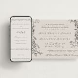 "etched floral" - Wedding Website in Stone by Phrosné Barwood - Match Your Stationery