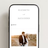 "Grande" - Wedding Website in Cotton by Carolyn Nicks - Mobile Layout