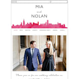"Skyline Chicago" - Wedding Website in Magenta by Laura Condouris - Guest Management