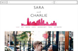 "Skyline Atlanta" - Wedding Website in Magenta by Laura Condouris - Desktop Design