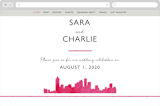 "Skyline Atlanta" - Wedding Website in Magenta by Laura Condouris - Desktop Design