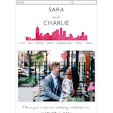 "Skyline Atlanta" - Wedding Website in Magenta by Laura Condouris - Guest Management