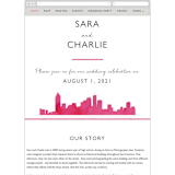 "Skyline Atlanta" - Wedding Website in Magenta by Laura Condouris - Mobile Layout