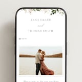 "Grace" - Wedding Website in Porcelain by Leah Bisch - Mobile Layout