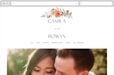 "New Blossoms" - Wedding Website in Peach by Olivia Raufman - Desktop Design