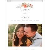 "New Blossoms" - Wedding Website in Peach by Olivia Raufman - Mobile Layout