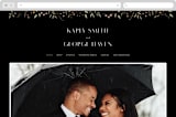 "Garden Moonlight" - Wedding Website in Ink by Katherine Moynagh - Desktop Design