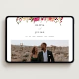 "Lush" - Wedding Website in Magenta by Susan Moyal - Desktop Design