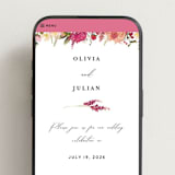 "Lush" - Wedding Website in Magenta by Susan Moyal - Mobile Layout