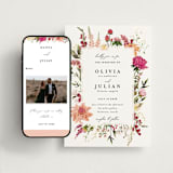 "Lush" - Wedding Website in Magenta by Susan Moyal - Match Your Stationery